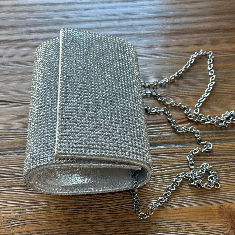 Sparkling Silver Rhinestone Clutch - Picture 9 of 11
